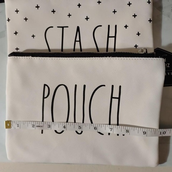 RAE DUNN 2 zippered pouch bag set - Picture 3 of 4